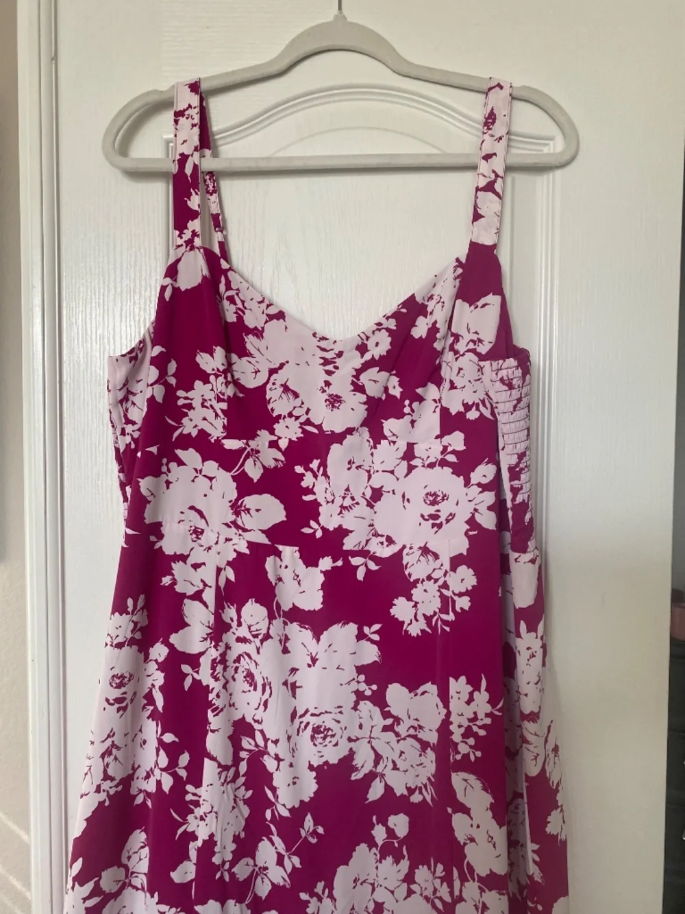 ABERCOMBIE & FITCH MAGENTAL FLORAL TIERED MAXI DRESS SIZE XL